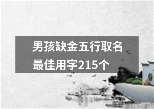 男孩缺金五行取名最佳用字215个