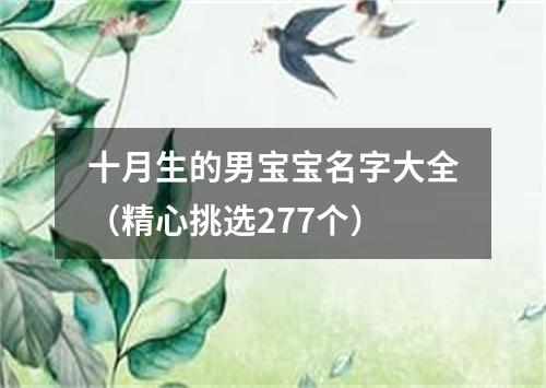 十月生的男宝宝名字大全（精心挑选277个）