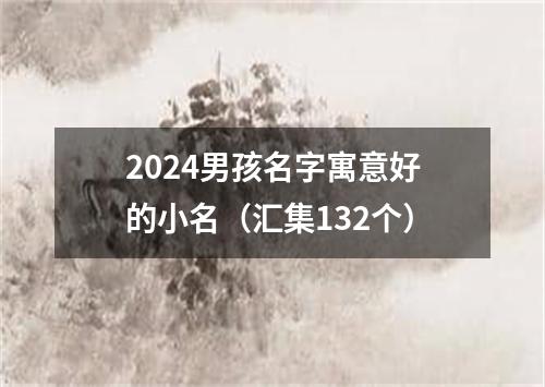 2024男孩名字寓意好的小名（汇集132个）