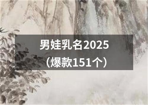 男娃乳名2025（爆款151个）