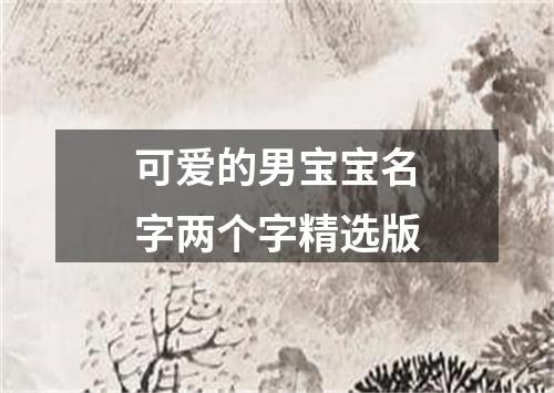 可爱的男宝宝名字两个字精选版