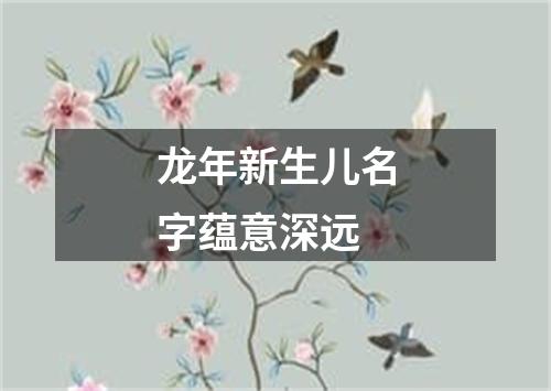 龙年新生儿名字蕴意深远