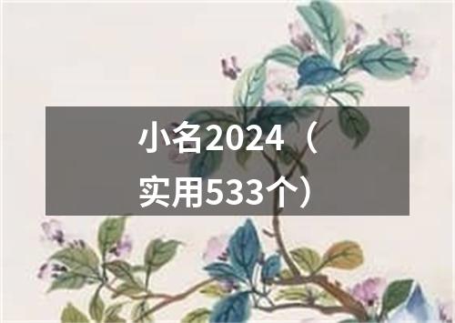 小名2024（实用533个）