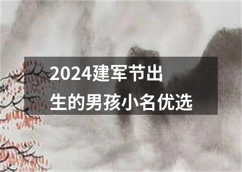 2024建军节出生的男孩小名优选