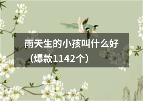 雨天生的小孩叫什么好（爆款1142个）