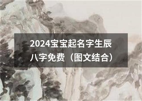 2024宝宝起名字生辰八字免费（图文结合）