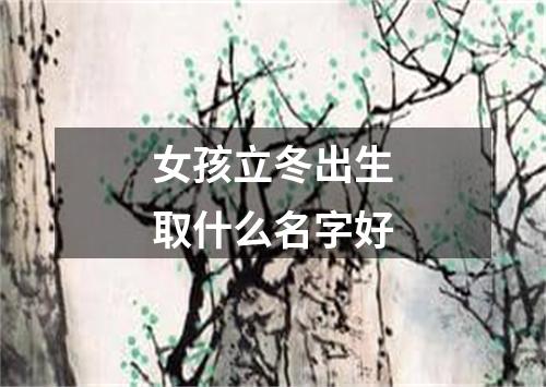 女孩立冬出生取什么名字好