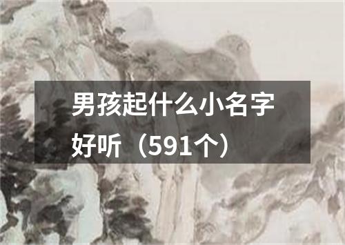 男孩起什么小名字好听（591个）