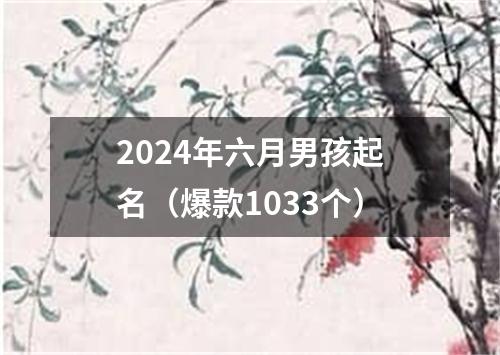 2024年六月男孩起名（爆款1033个）