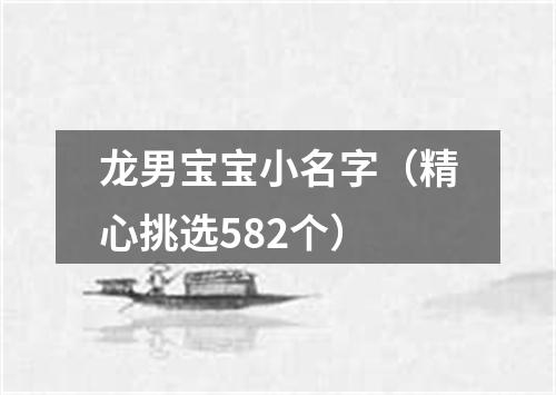 龙男宝宝小名字（精心挑选582个）