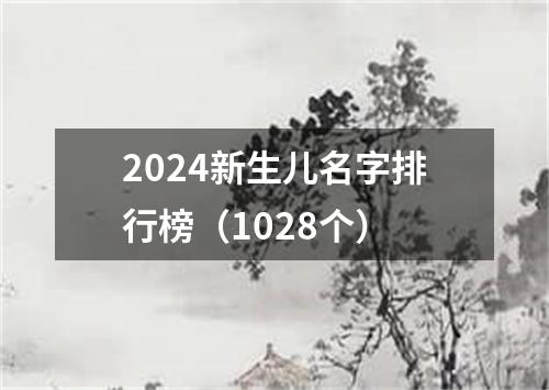 2024新生儿名字排行榜（1028个）