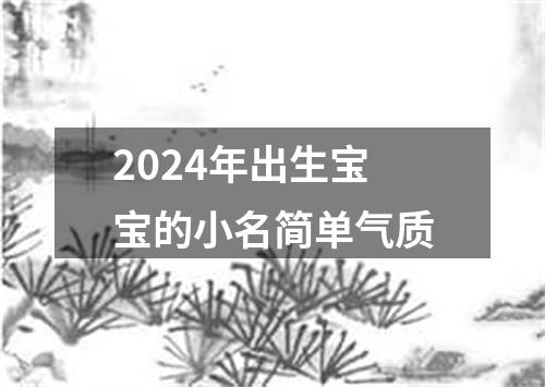 2024年出生宝宝的小名简单气质