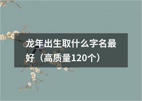 龙年出生取什么字名最好（高质量120个）