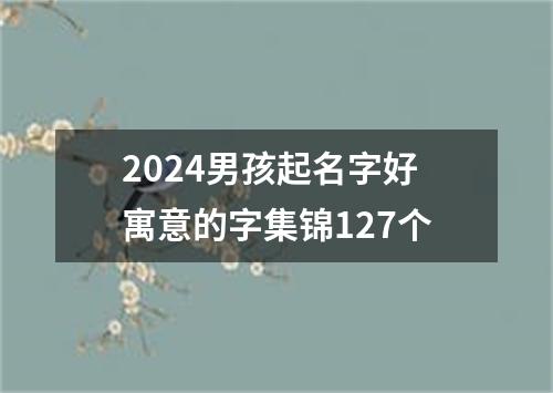 2024男孩起名字好寓意的字集锦127个