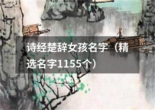 诗经楚辞女孩名字（精选名字1155个）