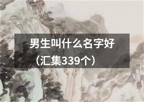 男生叫什么名字好（汇集339个）