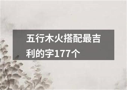 五行木火搭配最吉利的字177个