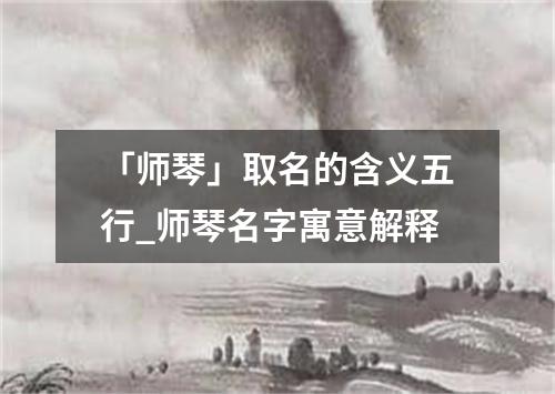 「师琴」取名的含义五行_师琴名字寓意解释