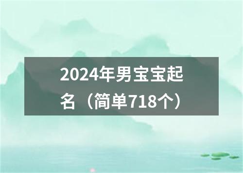 2024年男宝宝起名（简单718个）