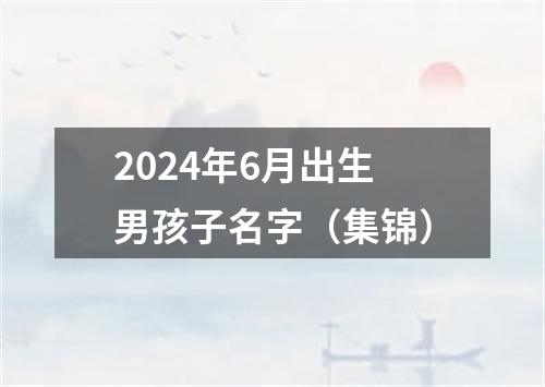 2024年6月出生男孩子名字（集锦）