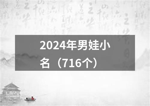 2024年男娃小名（716个）