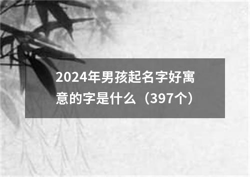 2024年男孩起名字好寓意的字是什么（397个）