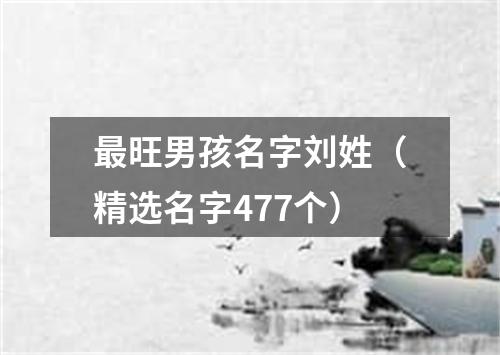 最旺男孩名字刘姓（精选名字477个）