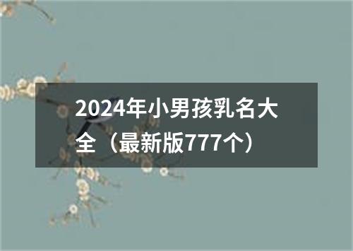 2024年小男孩乳名大全（最新版777个）