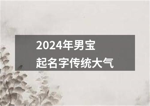 2024年男宝起名字传统大气