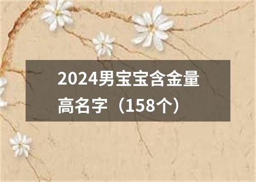 2024男宝宝含金量高名字（158个）