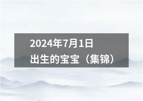 2024年7月1日出生的宝宝（集锦）