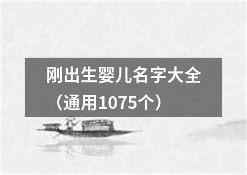 刚出生婴儿名字大全（通用1075个）