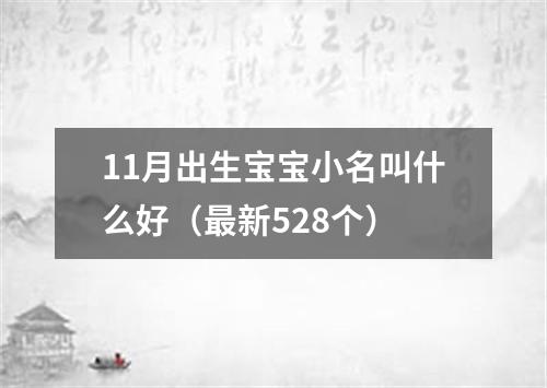 11月出生宝宝小名叫什么好（最新528个）