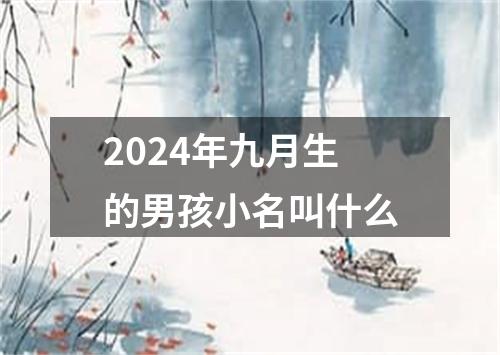 2024年九月生的男孩小名叫什么