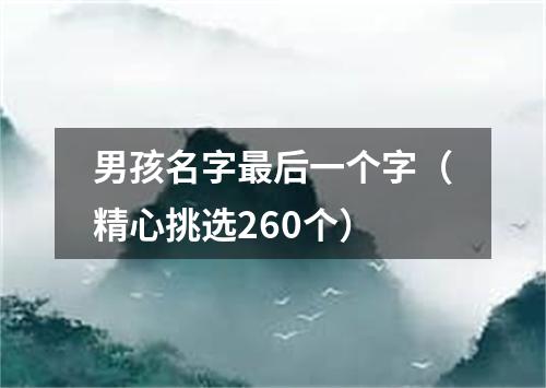 男孩名字最后一个字（精心挑选260个）