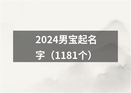 2024男宝起名字（1181个）