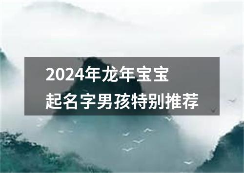 2024年龙年宝宝起名字男孩特别推荐