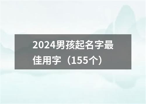 2024男孩起名字最佳用字（155个）