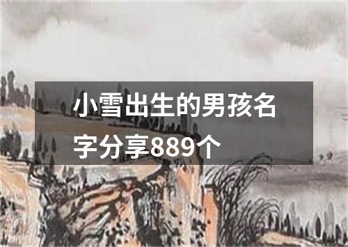 小雪出生的男孩名字分享889个