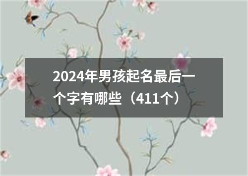 2024年男孩起名最后一个字有哪些（411个）