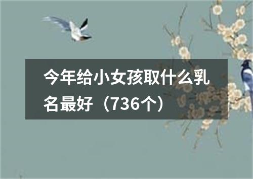 今年给小女孩取什么乳名最好（736个）