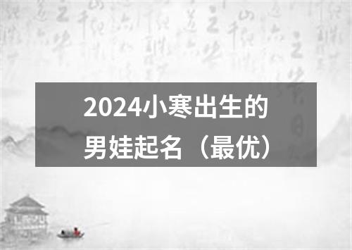 2024小寒出生的男娃起名（最优）