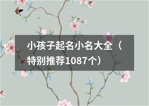 小孩子起名小名大全（特别推荐1087个）