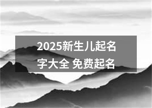 2025新生儿起名字大全 免费起名