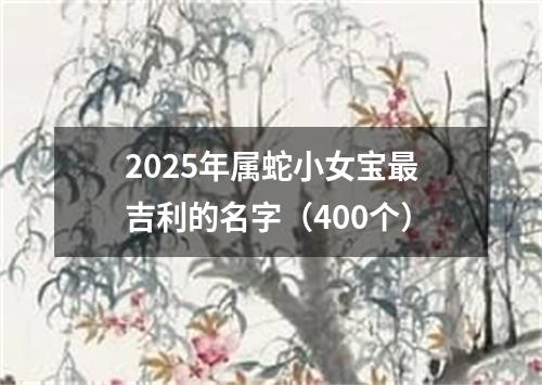 2025年属蛇小女宝最吉利的名字（400个）