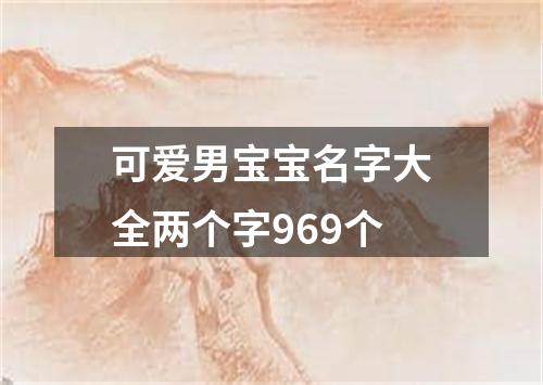 可爱男宝宝名字大全两个字969个