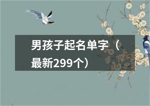 男孩子起名单字（最新299个）