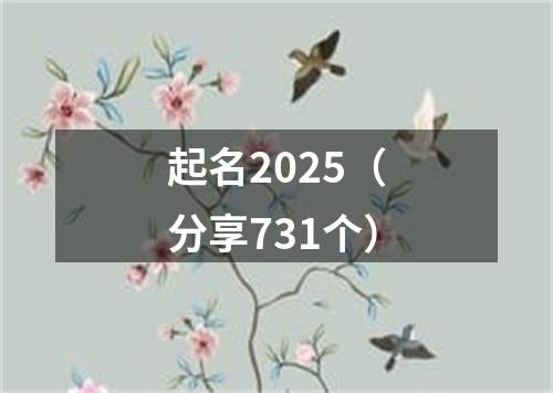 起名2025（分享731个）