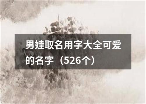 男娃取名用字大全可爱的名字（526个）