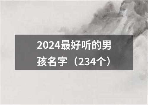 2024最好听的男孩名字（234个）